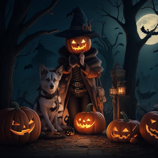 Хэллоуин темный и таинственный Хеллоуин ночная искусство Хэллоуйн день Хэллоуін фон