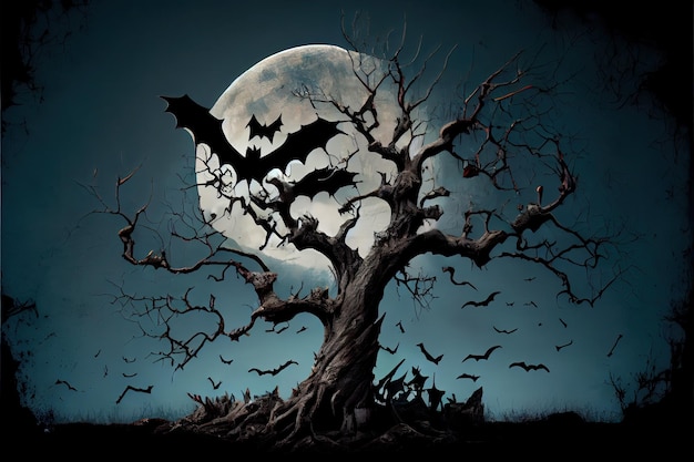 Jack O' Lanterns의 할로윈 데이 눈 속임수 또는 Samhain All Hallows' Eve All Saints' Eve All 할로윈 으스스한 Horror Ghost Demon 배경 10월 31일