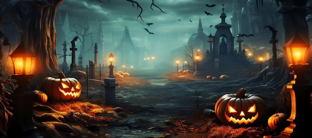 halloween decor AI generated image