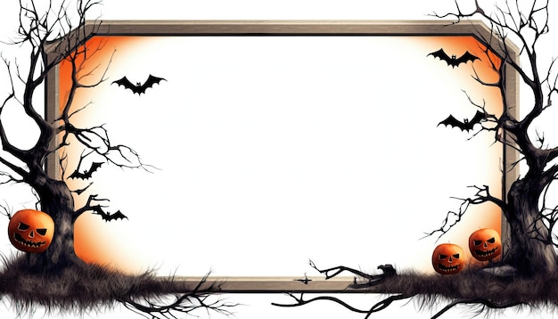 Foto halloween decoratie clipart op geïsoleerde witte achtergrond