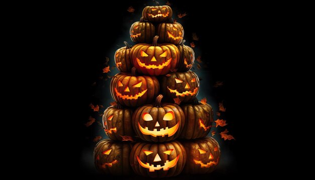 Halloween decoratie clipart op geïsoleerde witte achtergrond