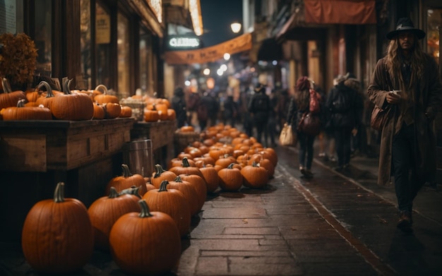 Halloween-decoratie in de straat