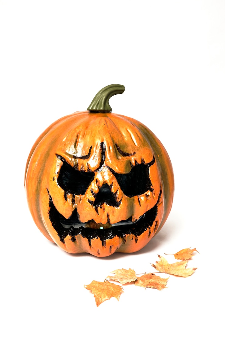 Foto halloween-decoratieachtergrond. geïsoleerd