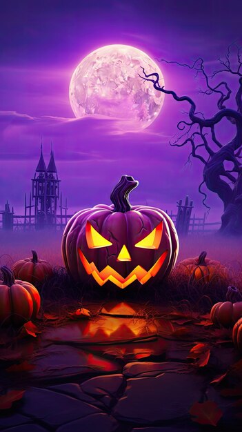 Halloween decoration background template illustration banner copy space spooky background