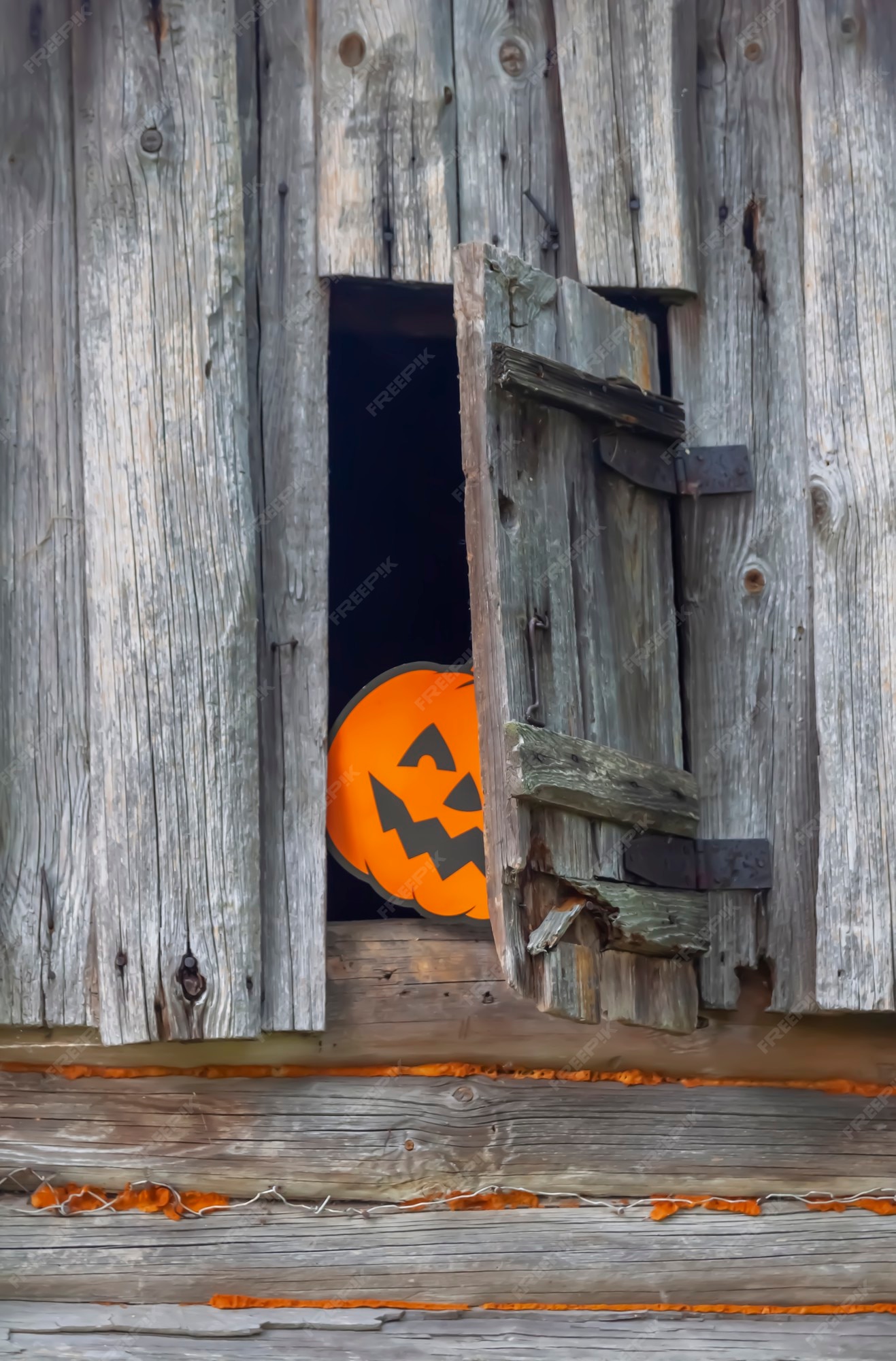 Premium Photo | Halloween decoration outdoors. paper garland with ...