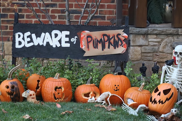 Foto decorazioni di halloween per le strade