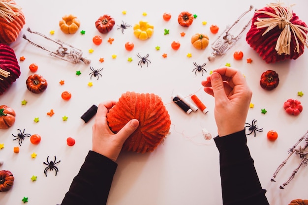 Foto concetto di halloween fai da te