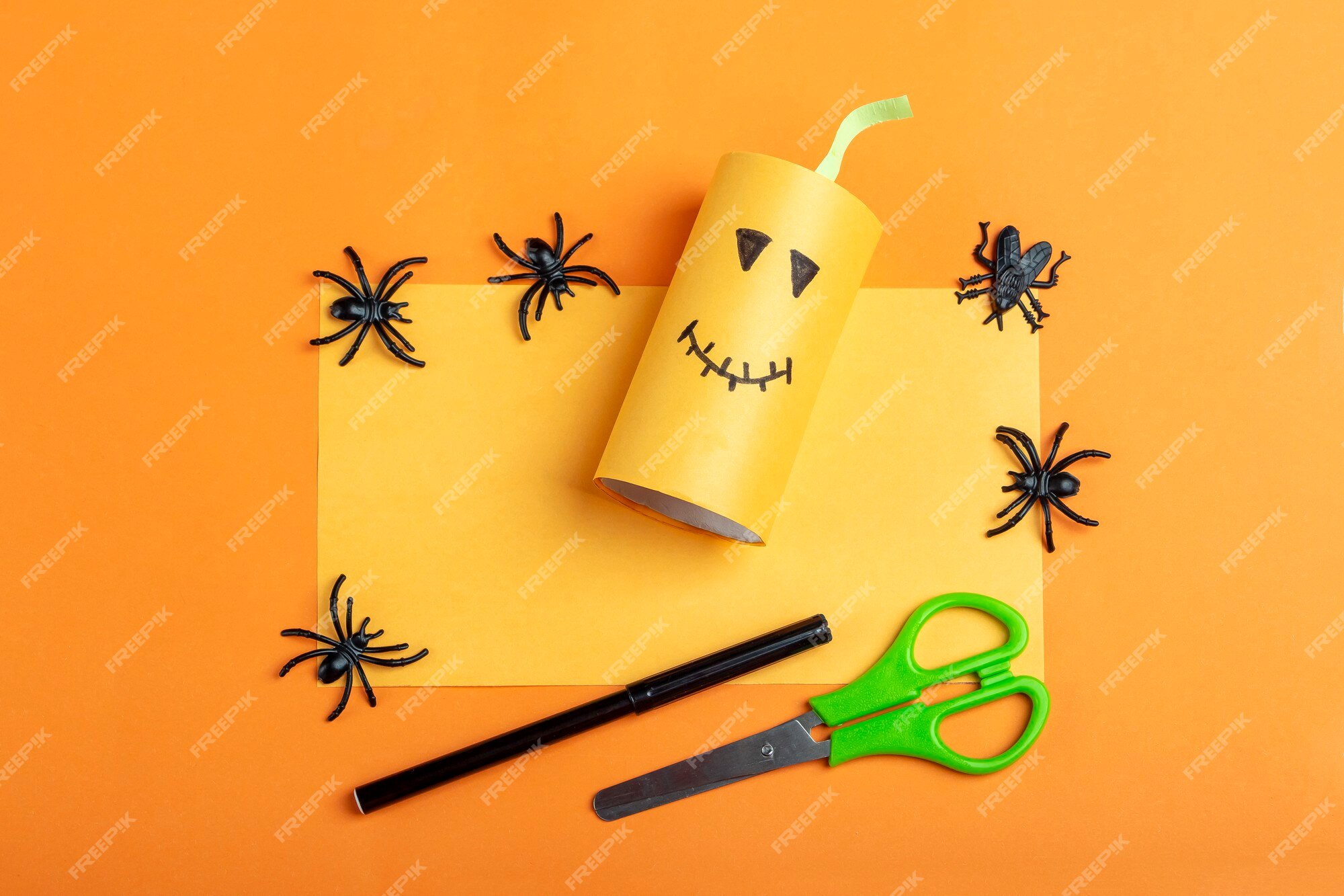 Premium Photo  Halloween monsters from toilet paper rolls childrens crafts  for halloween