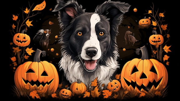 ハロウィン犬秋ハロウィン動物ボーダーコリー