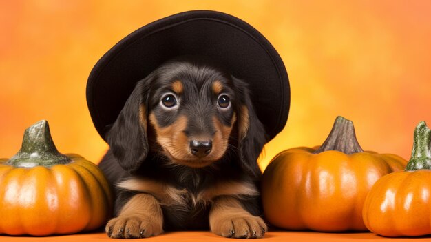 Photo halloween dog hd 8k wallpaper stock photographic image