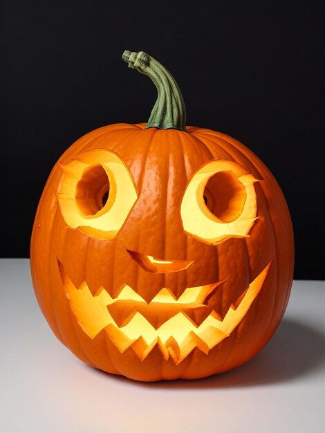 Foto per halloween disegna una sola pompa di zucca