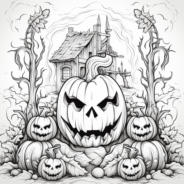 Foto disegno di halloween per colorare