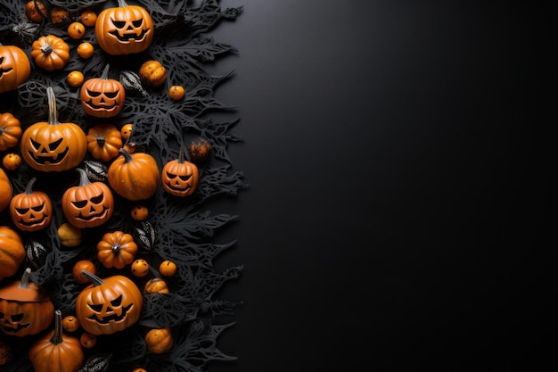 Halloween edge border large empty space in center Generative AI