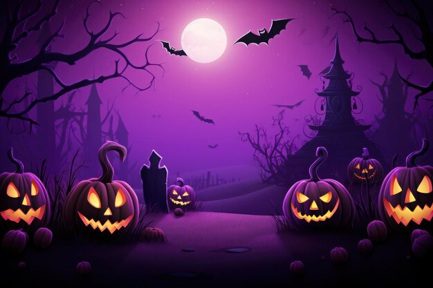 halloween elements background wallpaper website decoration template with copy space