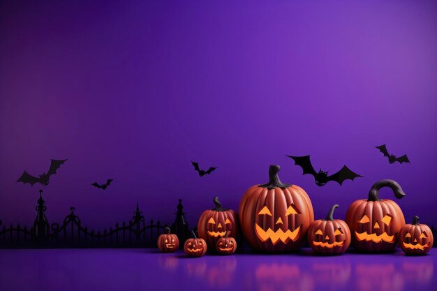 Halloween elements background wallpaper website decoration template with copy space