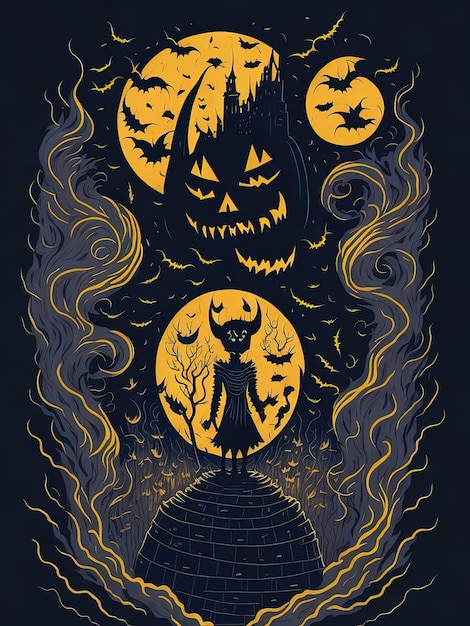 Толстовки с принтом тыквы на Хэллоуин и футболки Witchy Magic и Batthemed