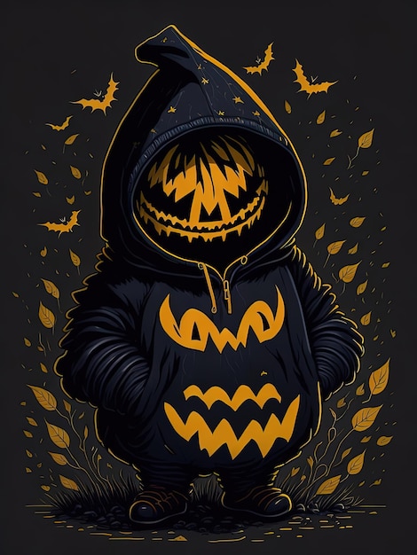 Halloween Enchantment Pumpkin Hoodies Witchy Magic and Batthemed Tshirts