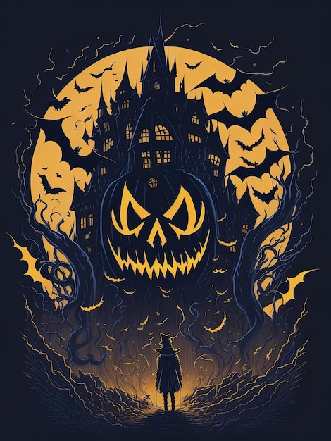 Halloween Enchantment Pumpkin Hoodies Witchy Magic en Batthemed T-shirts