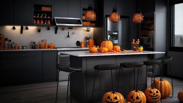 Halloween event them design decoration kitchen