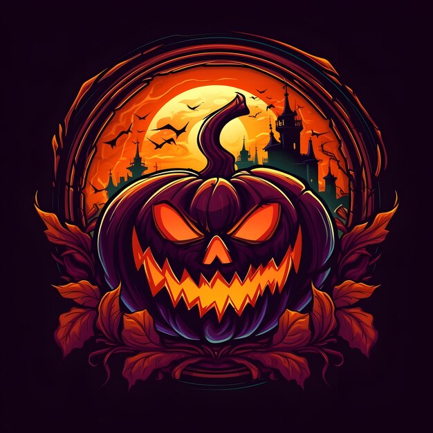 Foto halloween evil-pompoenen halloween-achtergrond happy halloween-pompoen evil face