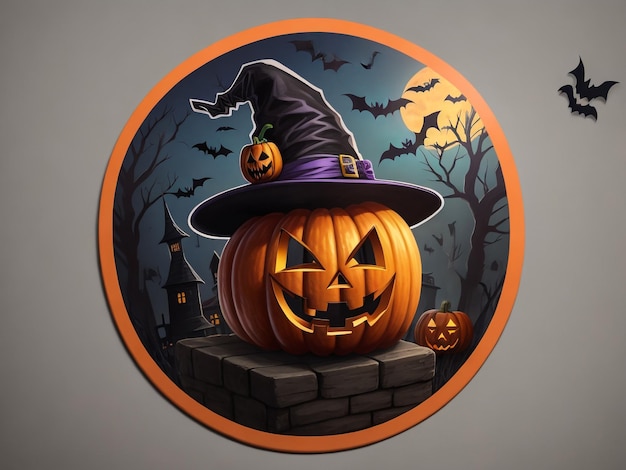 Halloween evil pumpkin cartoon illustration evil pumpkin face