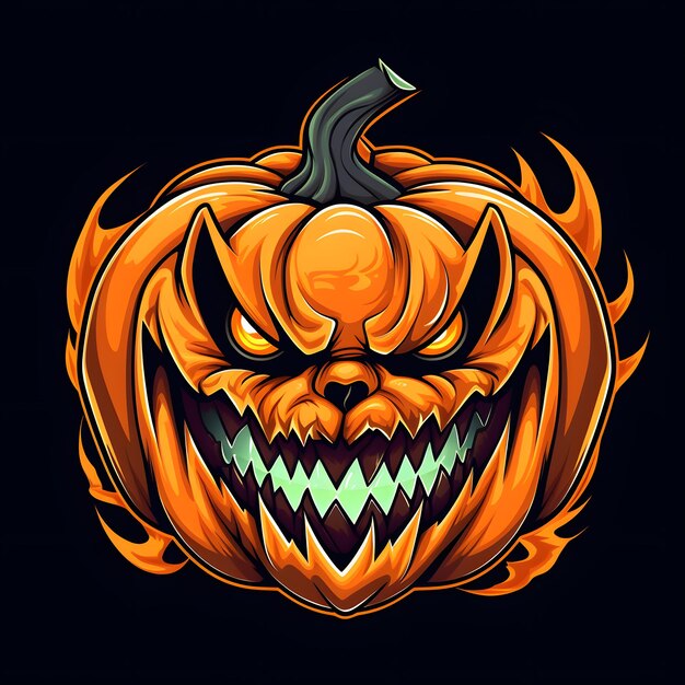 Halloween Evil pumpkins Halloween background Happy Halloween Pumpkin Evil Face