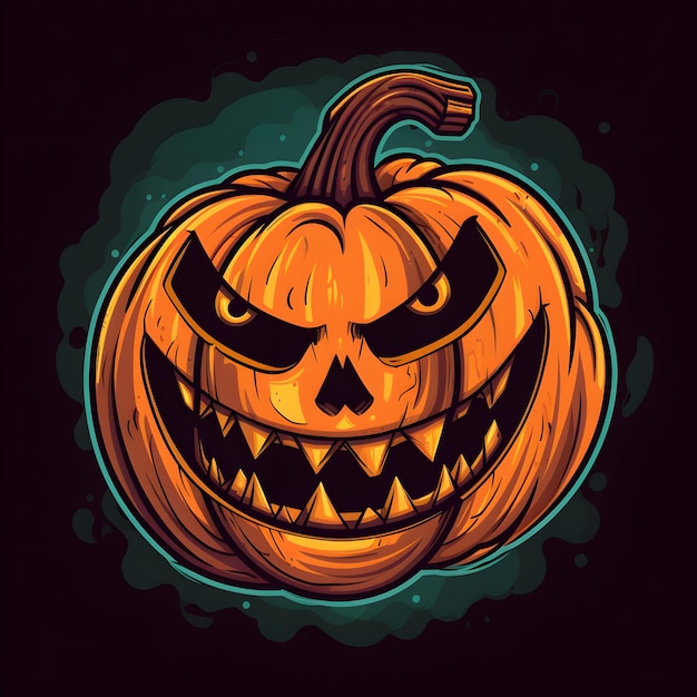 Halloween Evil pumpkins Halloween background Happy Halloween Pumpkin Evil Face