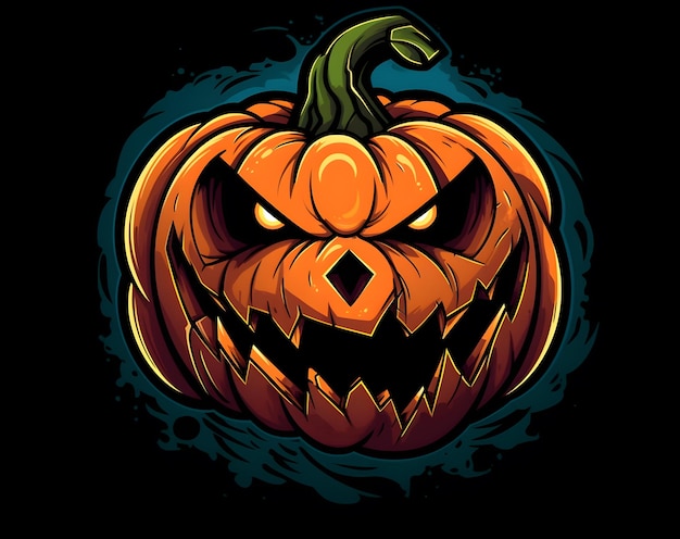 Halloween Evil pumpkins Halloween background Happy Halloween Pumpkin Evil Face