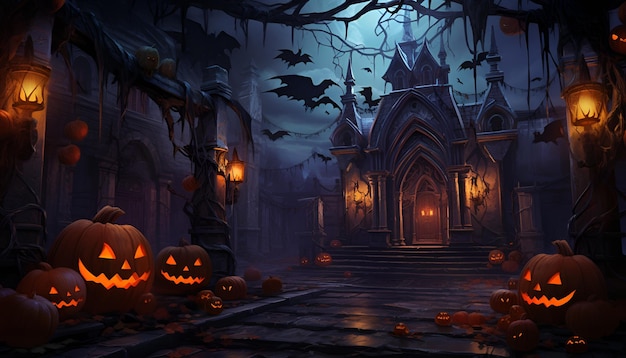 Halloween fantasy castle