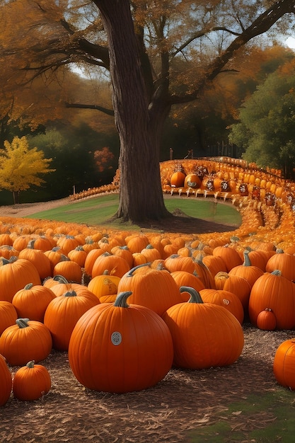 ハロウィーンフェスティバルカボチャの子供人形