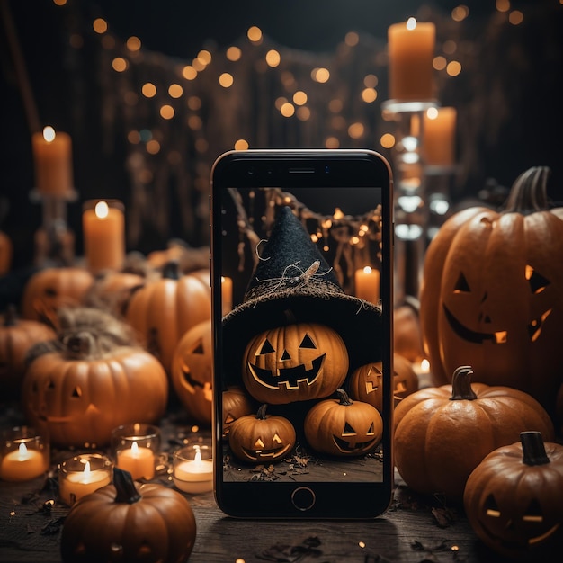 Instagram ソーシャル ネットワーク アプリケーション用のハロウィーン フィルター