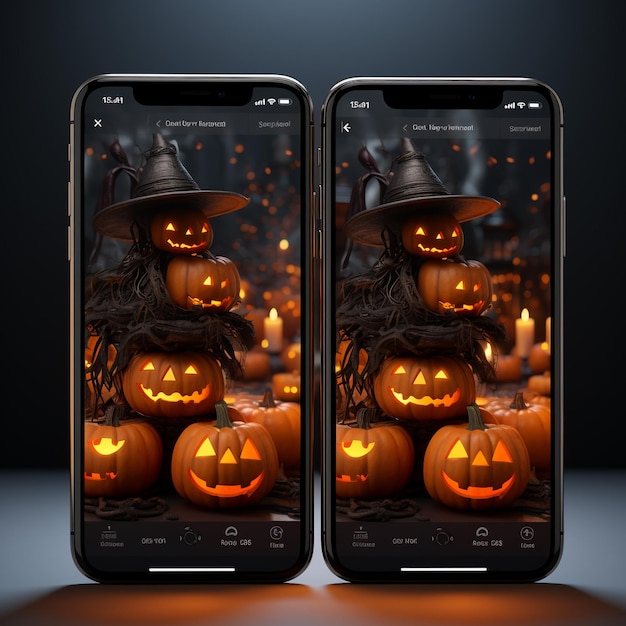 Foto filtro di halloween per un'applicazione di social network instagram