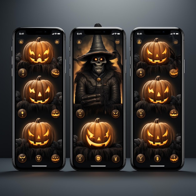 Foto filtro di halloween per un'applicazione di social network instagram