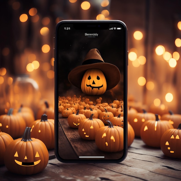 Foto filtro di halloween per un'applicazione di social network instagram