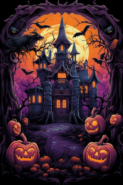 Halloween Flyer Background Vector Illustration