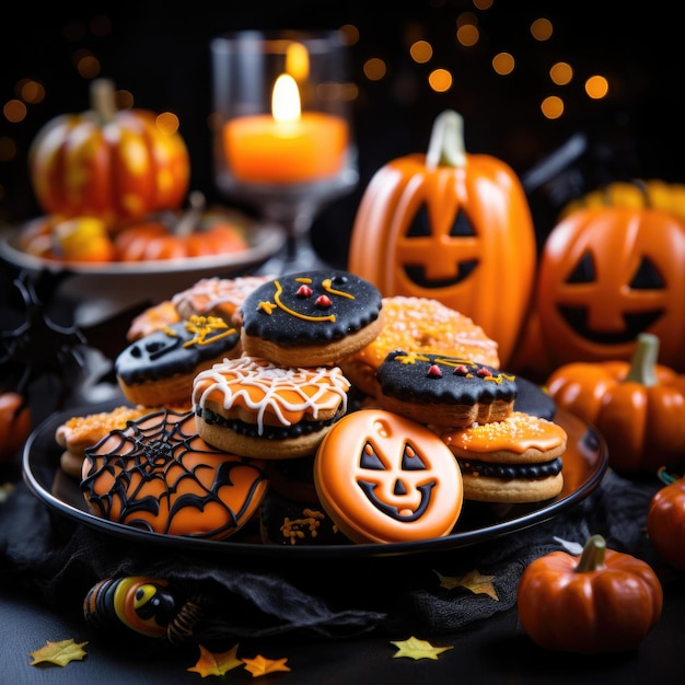 Halloween food Cookies in different of shapes