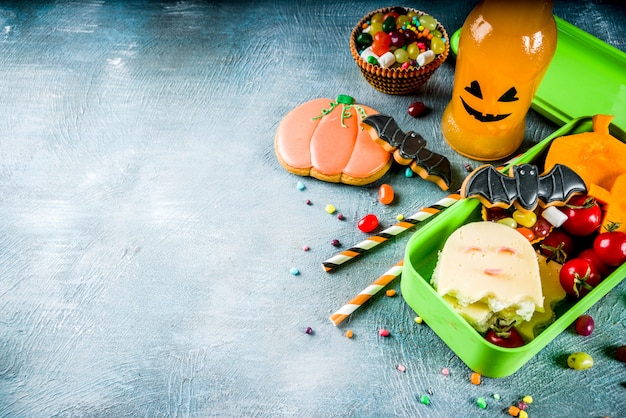 Halloween food, school lunch box