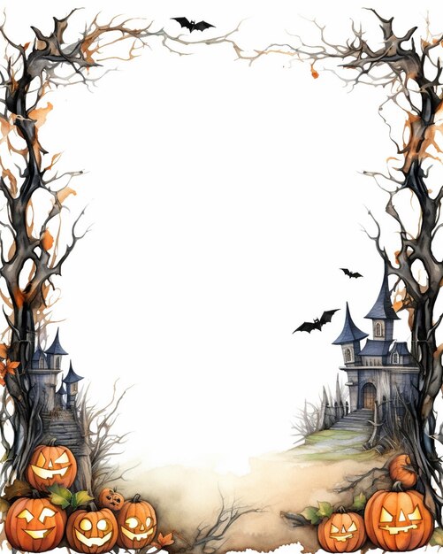 halloween frame art banner