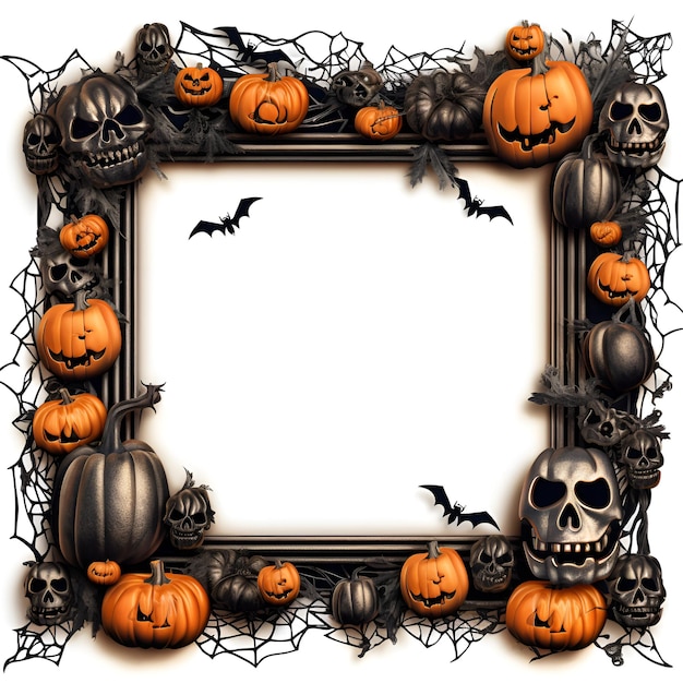 Halloween-frame op witte achtergrond