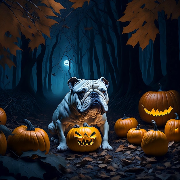 Halloween French Bulldog Ai Generative