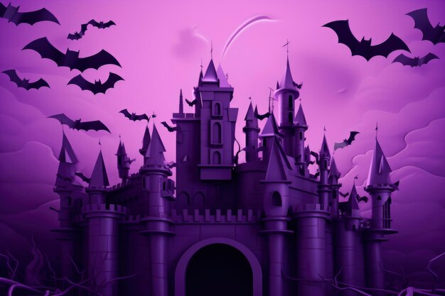 Halloween funny characters and elements background