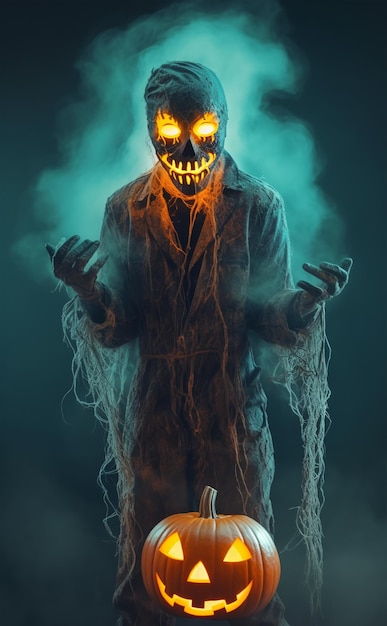 Персонаж костюма призрака на Хэллоуин