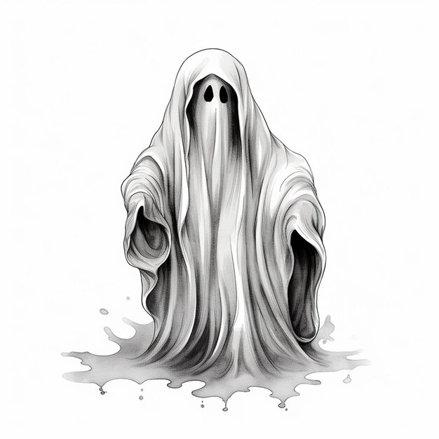 Halloween Ghost Drawing for Designers and Businesses