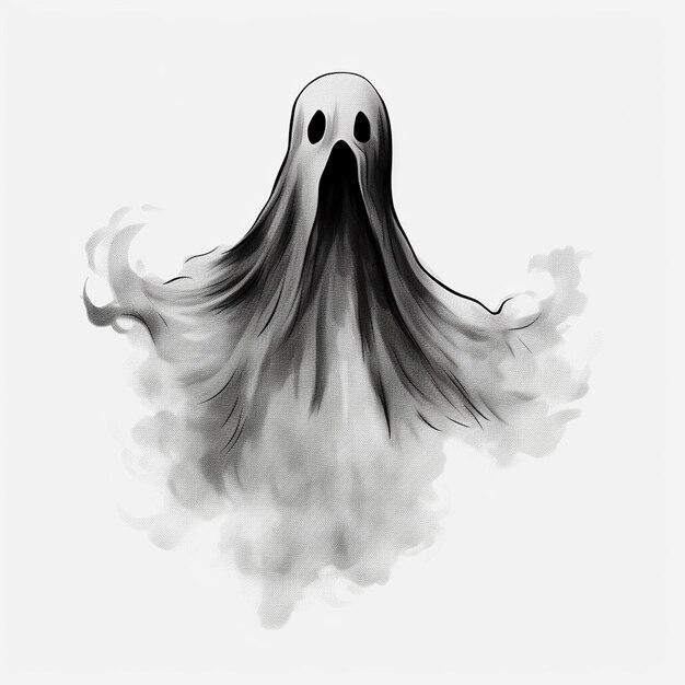 Premium AI Image | Halloween Ghost Drawing for Kids