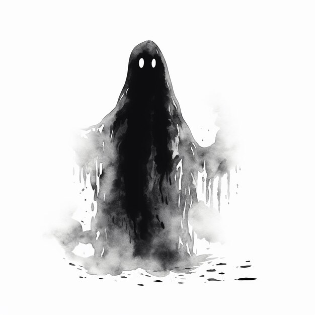 Photo halloween ghost drawing