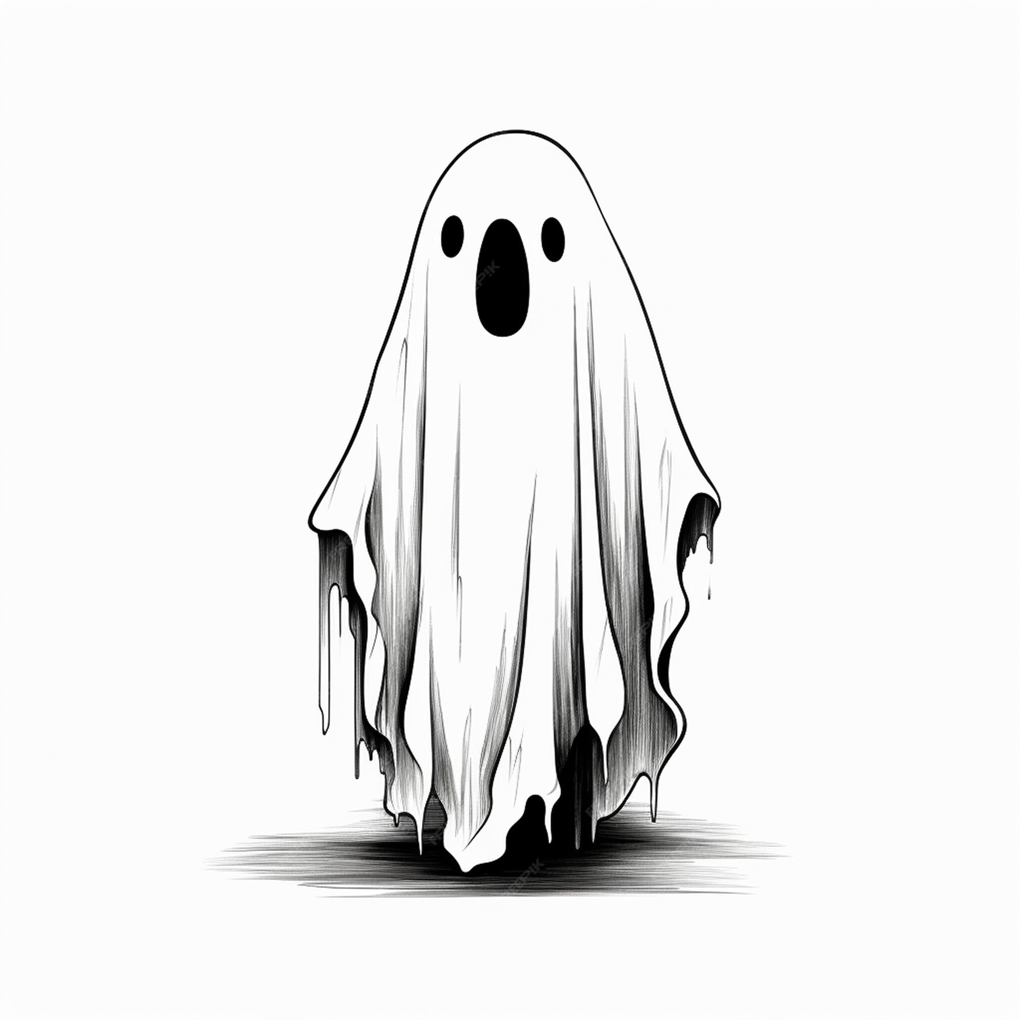 Premium AI Image Halloween Ghost Drawings for Artists