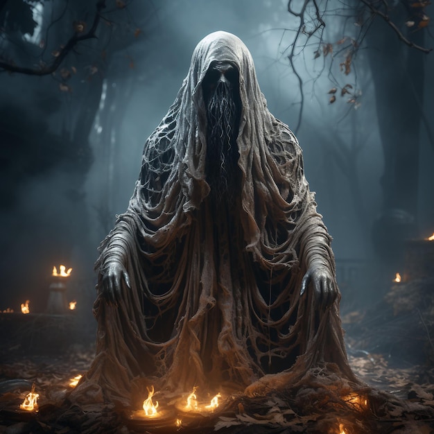 halloween ghost ghost halloween background and cinematic background high detailed