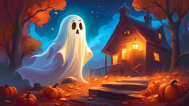 Halloween ghost illustration