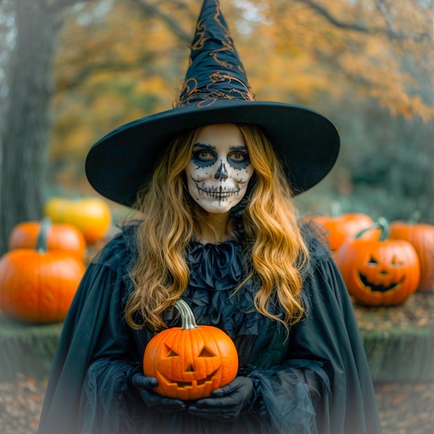 Хэллоуин призрак и тыква