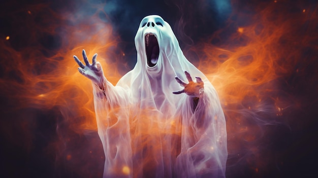 Halloween ghost shout